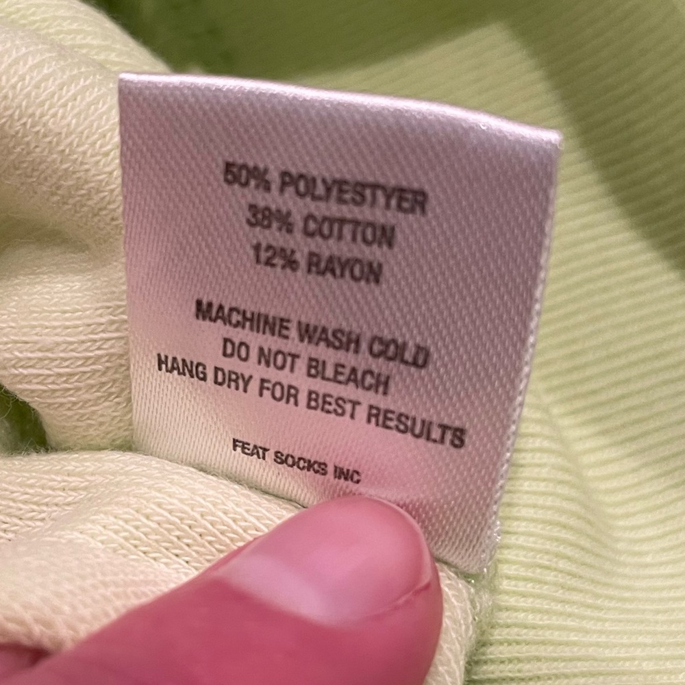 COZY Neon Lime Hoodie from Feat - Size XL - Picture 6 of 8